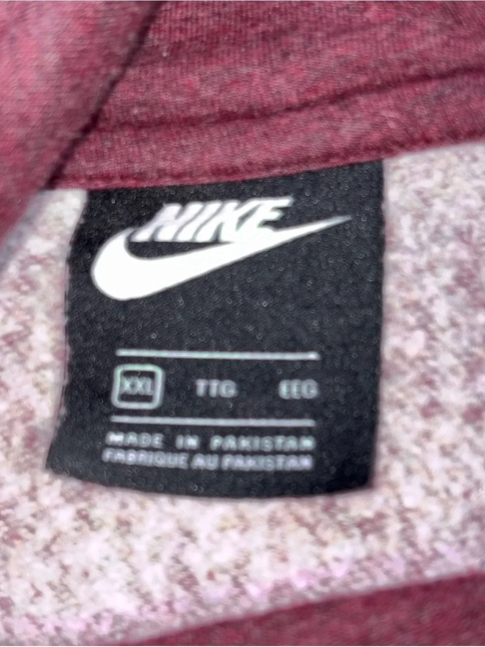 Nike women's long-sleeve funnel neck pullover hoodie with a front kangaroo XXL